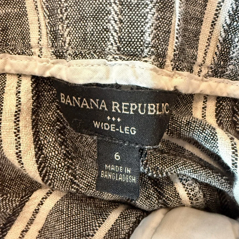 Banana Republic Women's Wide Leg Linen Blend Pants Size 6